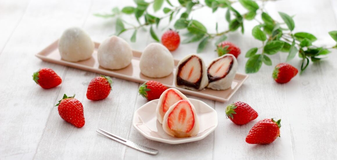 レンジで簡単！白玉粉と甘酒で作るいちご大福