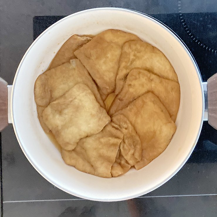 煮汁が少なくなくなったら火を止め、そのまま冷まします。